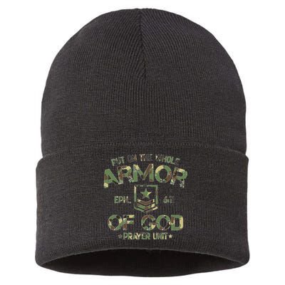 Put On The Spiritual Armor Of God Ephesians Sustainable Knit Beanie