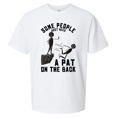 Pat On The Back Funny Adult Sarcastic Design Sueded Cloud Jersey T-Shirt