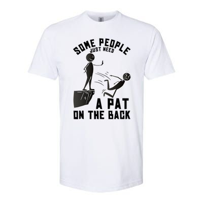 Pat On The Back Funny Adult Sarcastic Design Softstyle® CVC T-Shirt