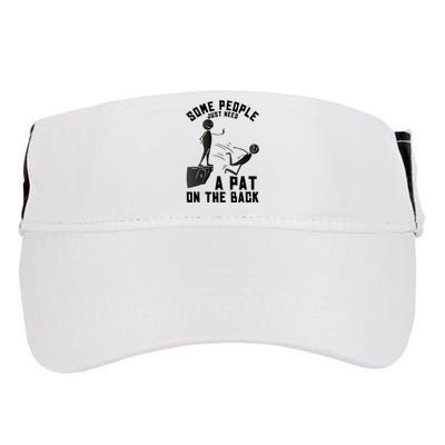 Pat On The Back Funny Adult Sarcastic Design Adult Drive Performance Visor