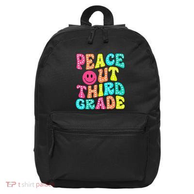 Peace Out Third Grade Last Day Of School 3rd Grade Teacher 16 in Basic Backpack