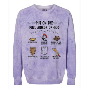 Put On The Full Armor Of God Colorblast Crewneck Sweatshirt