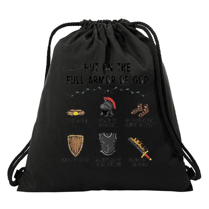 Put On The Full Armor Of God Drawstring Bag