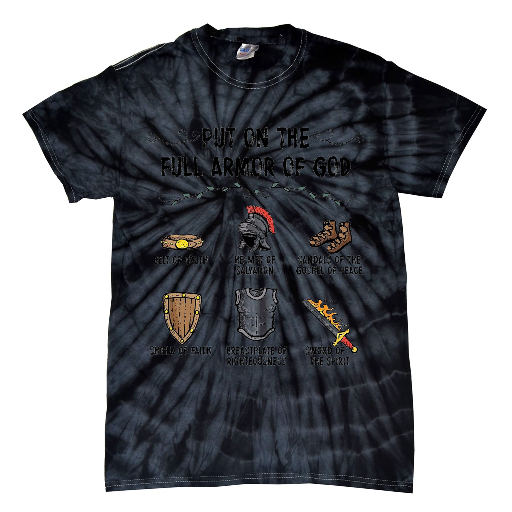 Put On The Full Armor Of God Tie-Dye T-Shirt