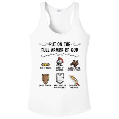 Put On The Full Armor Of God Ladies PosiCharge Competitor Racerback Tank