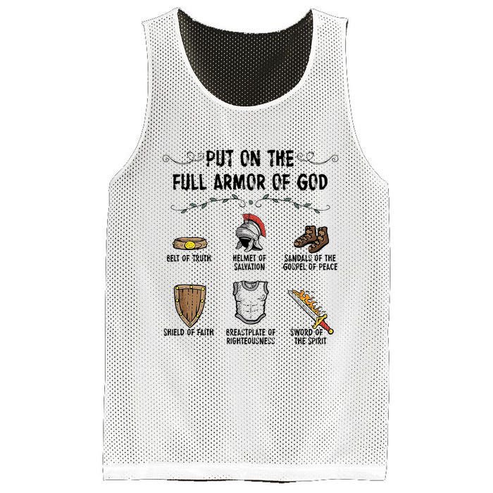 Put On The Full Armor Of God Mesh Reversible Basketball Jersey Tank