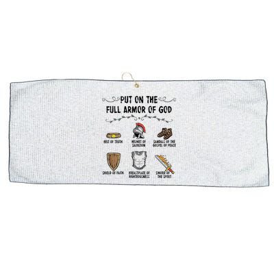 Put On The Full Armor Of God Large Microfiber Waffle Golf Towel