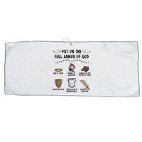 Put On The Full Armor Of God Large Microfiber Waffle Golf Towel