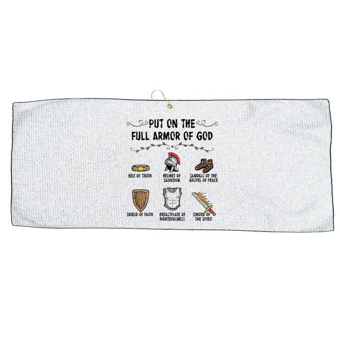 Put On The Full Armor Of God Large Microfiber Waffle Golf Towel