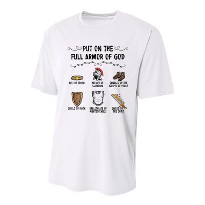 Put On The Full Armor Of God Youth Performance Sprint T-Shirt