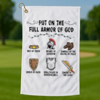 Put On The Full Armor Of God Golf Towel