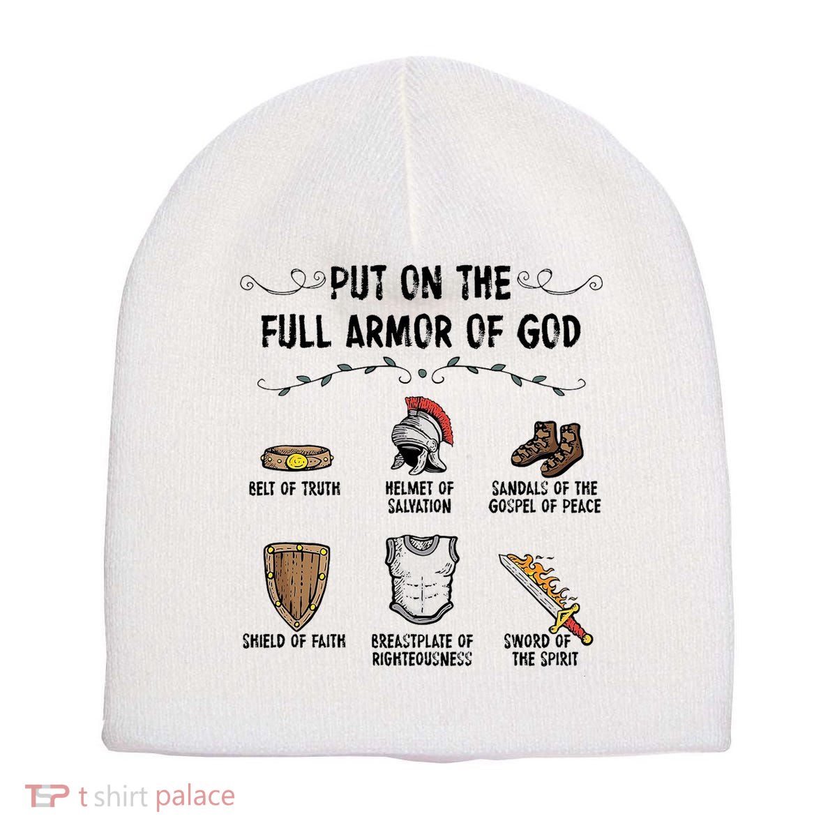 Put On The Full Armor Of God Short Acrylic Beanie