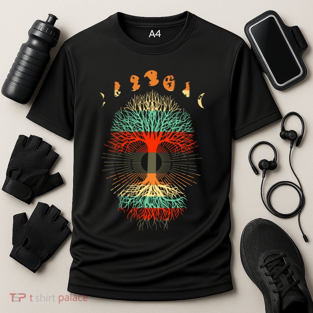 Phases Of The Moon Nature Retro Performance Shirt