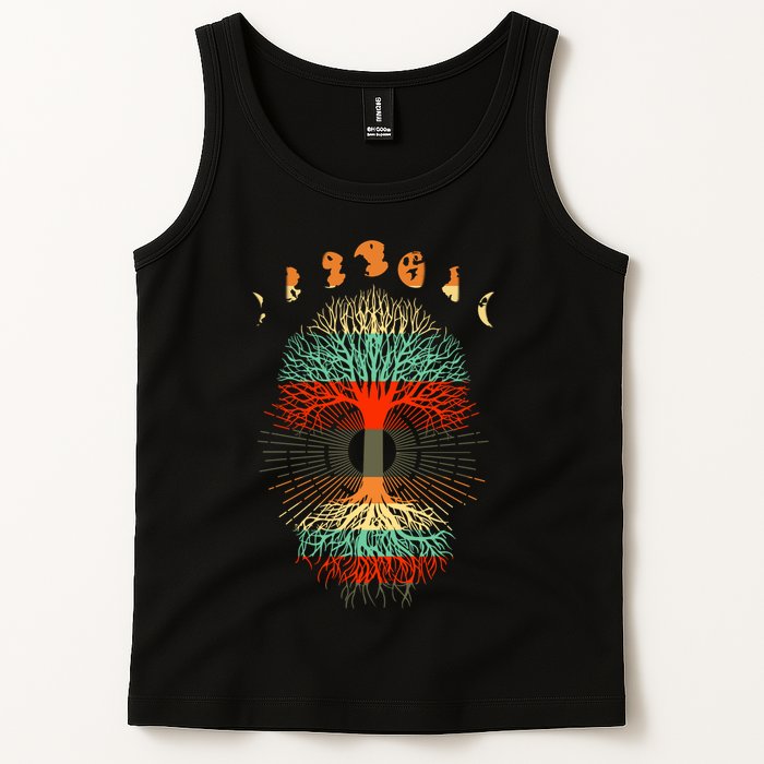 Phases Of The Moon Nature Retro Tank Top