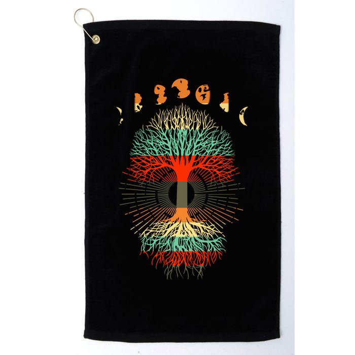 Phases Of The Moon Nature Retro Golf Towel