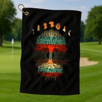 Phases Of The Moon Nature Retro Golf Towel