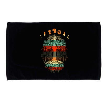 Phases Of The Moon Nature Retro Microfiber Hand Towel