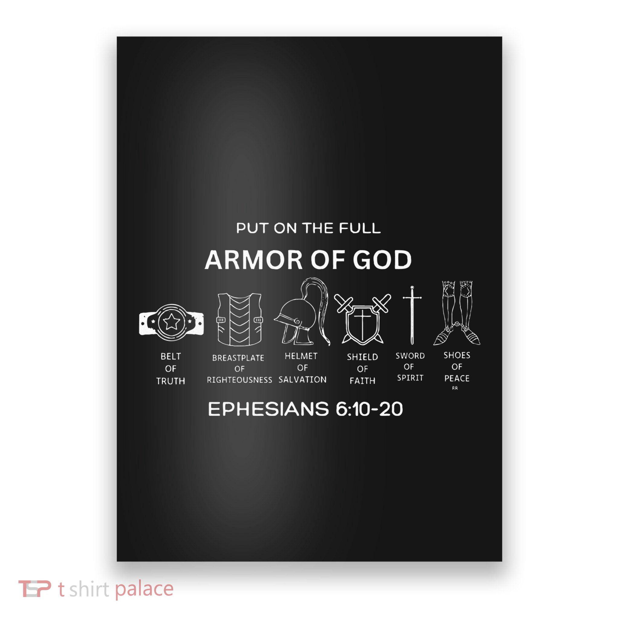 Put On The Full Armor Of God Bible Verse Religious Poster