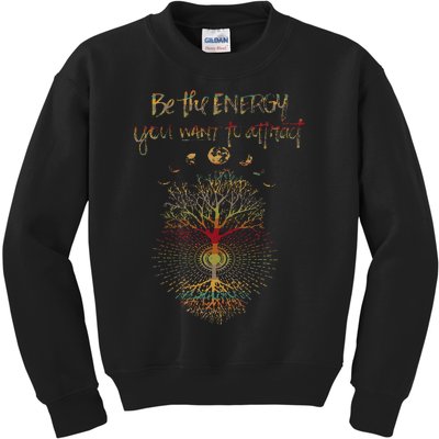 Phases Of The Moon Retro Tree Of Life 60s 70s Cool Vibe Kids Sweatshirt