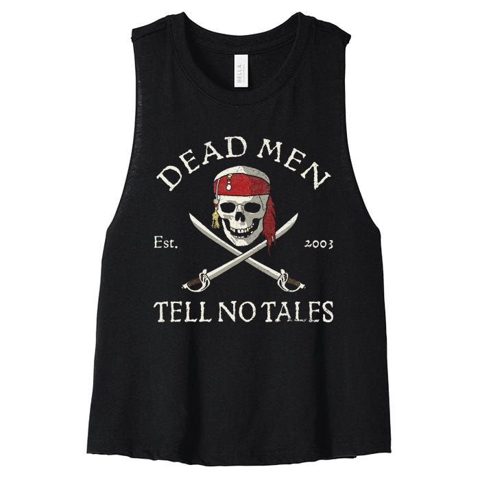 Pirates Of The Caribbean Dead Tell No Tales Women's Racerback Cropped Tank