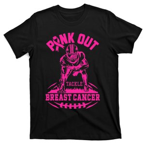 P.I.N.K. Out Tackle Breast Cancer Awareness Football T-Shirt