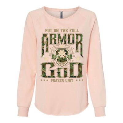 Put On The Full Armor Of God Christian Religious Bible Womens California Wash Sweatshirt