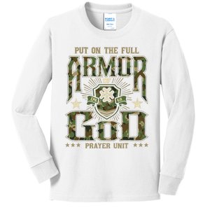 Put On The Full Armor Of God Christian Religious Bible Kids Long Sleeve Shirt