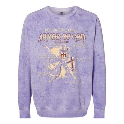 Put On The Full Armor Of God Jesus Colorblast Crewneck Sweatshirt