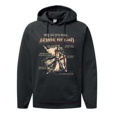 Put On The Full Armor Of God Jesus Performance Fleece Hoodie