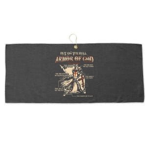 Put On The Full Armor Of God Jesus Large Microfiber Waffle Golf Towel