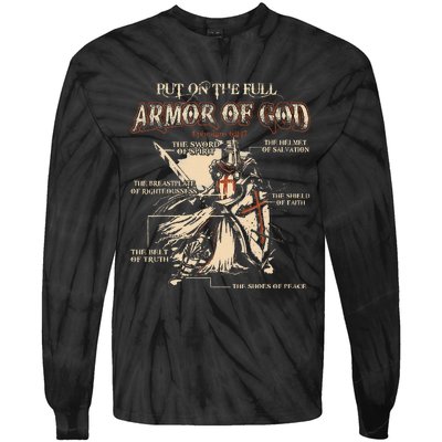 Put On The Full Armor Of God Jesus Tie-Dye Long Sleeve Shirt