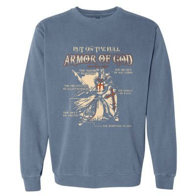 Put On The Full Armor Of God Jesus Garment-Dyed Sweatshirt