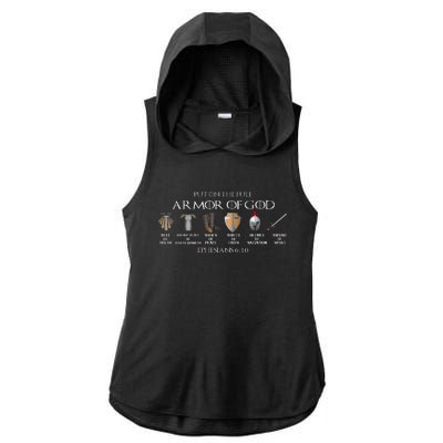 Put On The Full Armor Of God Belt Of Truth Breast Plate Of Ladies PosiCharge Tri-Blend Wicking Draft Hoodie Tank