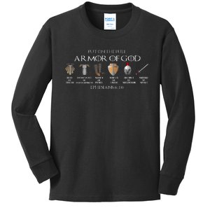 Put On The Full Armor Of God Belt Of Truth Breast Plate Of Kids Long Sleeve Shirt