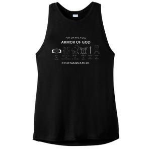 Put On The Full Armor Of God Bible Verse Religious Ladies PosiCharge Tri-Blend Wicking Tank