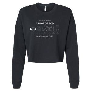 Put On The Full Armor Of God Bible Verse Religious Cropped Pullover Crew