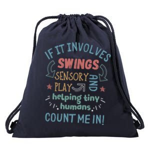 Pediatric Occupational Therapy Funny Ot Month Rehab Autism Cool Gift Drawstring Bag