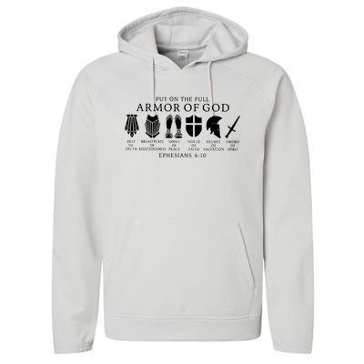 Put On The Full Armor Of God Ephesians 6 10 Performance Fleece Hoodie