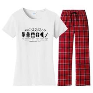 Put On The Full Armor Of God Ephesians 6 10 Women's Flannel Pajama Set