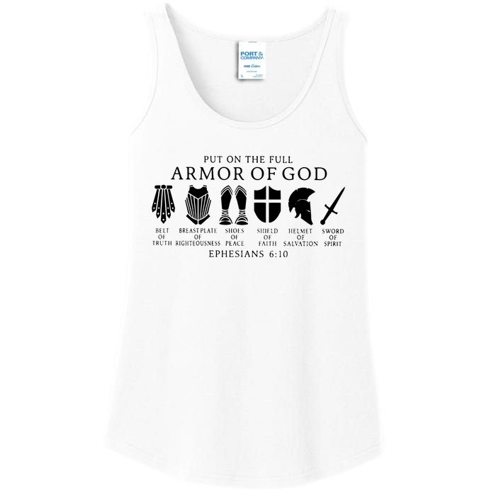 Put On The Full Armor Of God Ephesians 6 10 Ladies Essential Tank