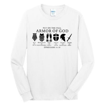 Put On The Full Armor Of God Ephesians 6 10 Tall Long Sleeve T-Shirt