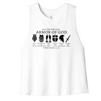 Put On The Full Armor Of God Ephesians 6 10 Women's Racerback Cropped Tank