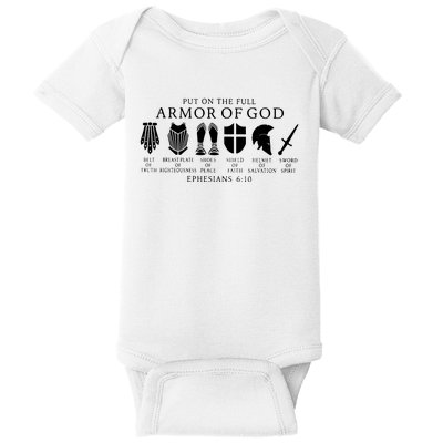 Put On The Full Armor Of God Ephesians 6 10 Baby Bodysuit