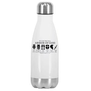 Put On The Full Armor Of God Ephesians 6 10 Stainless Steel Insulated Water Bottle