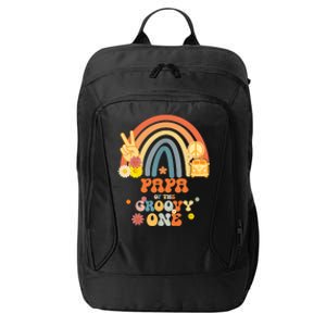 Papa Of The Groovy One Rainbow Boho Birthday Party City Backpack