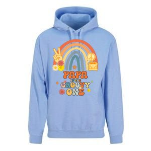 Papa Of The Groovy One Rainbow Boho Birthday Party Unisex Surf Hoodie