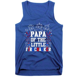 Papa Of The Little Firecracker Gift 4th Of July Birthday Gift Tank Top