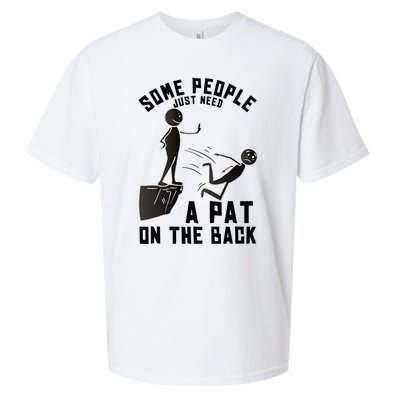 Pat On The Back Funny Adult Sarcastic Design Sueded Cloud Jersey T-Shirt