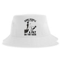 Pat On The Back Funny Adult Sarcastic Design Sustainable Bucket Hat