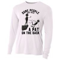 Pat On The Back Funny Adult Sarcastic Design Cooling Performance Long Sleeve Crew